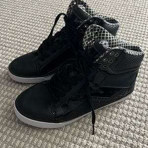 Black Womens HipHop Dance Hightop Sneaker